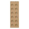 Neutral Tan Foam Yoga Mat with Minimal Botanical & Monogram Pattern