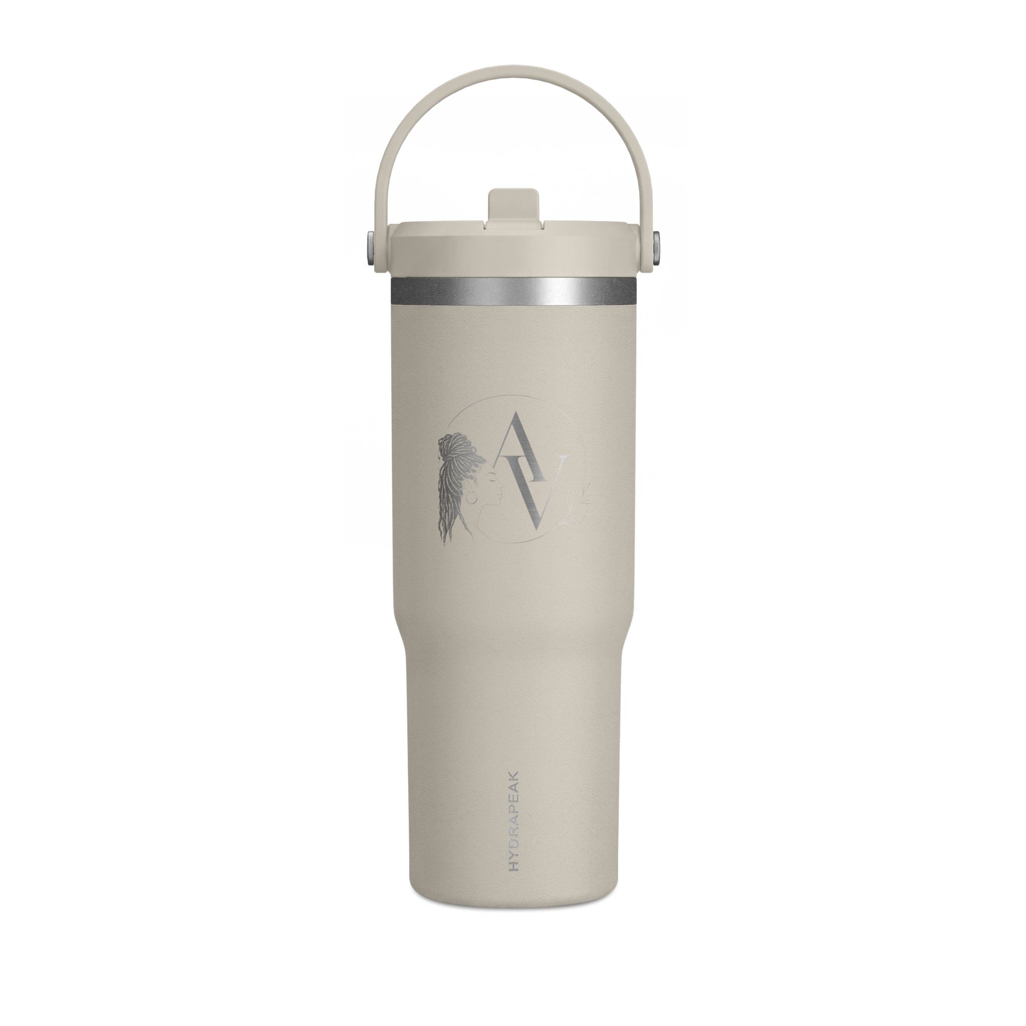 Nomad 32oz Insulated Tumbler — Travel Water Bottle with Handle (Minimalist Beige)