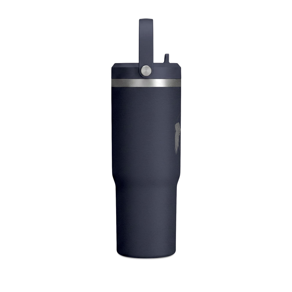 Nomad 32oz Insulated Tumbler — Travel Water Bottle with Handle (Minimalist Beige)