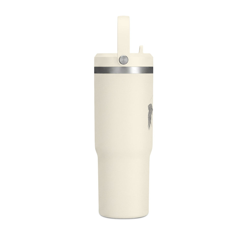 Nomad 32oz Insulated Tumbler — Travel Water Bottle with Handle (Minimalist Beige)