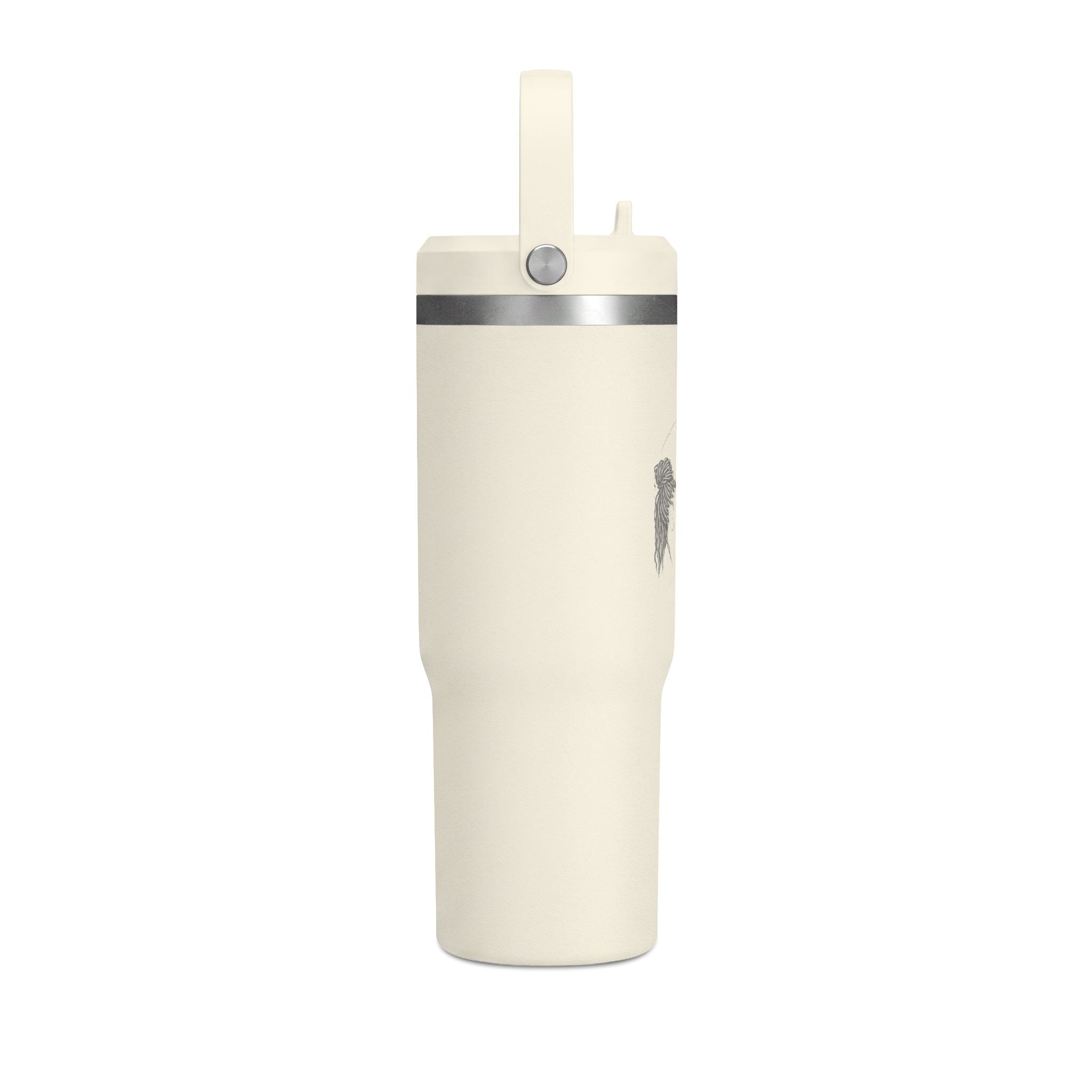 Nomad 32oz Insulated Tumbler — Travel Water Bottle with Handle (Minimalist Beige)