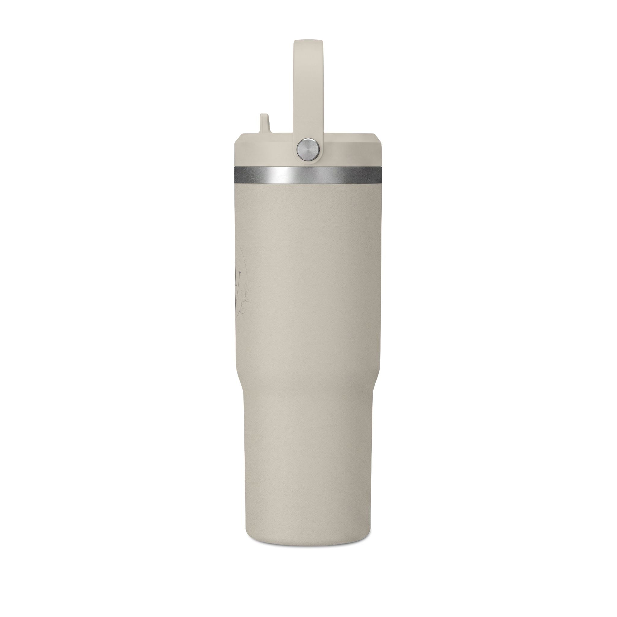 Nomad 32oz Insulated Tumbler — Travel Water Bottle with Handle (Minimalist Beige)