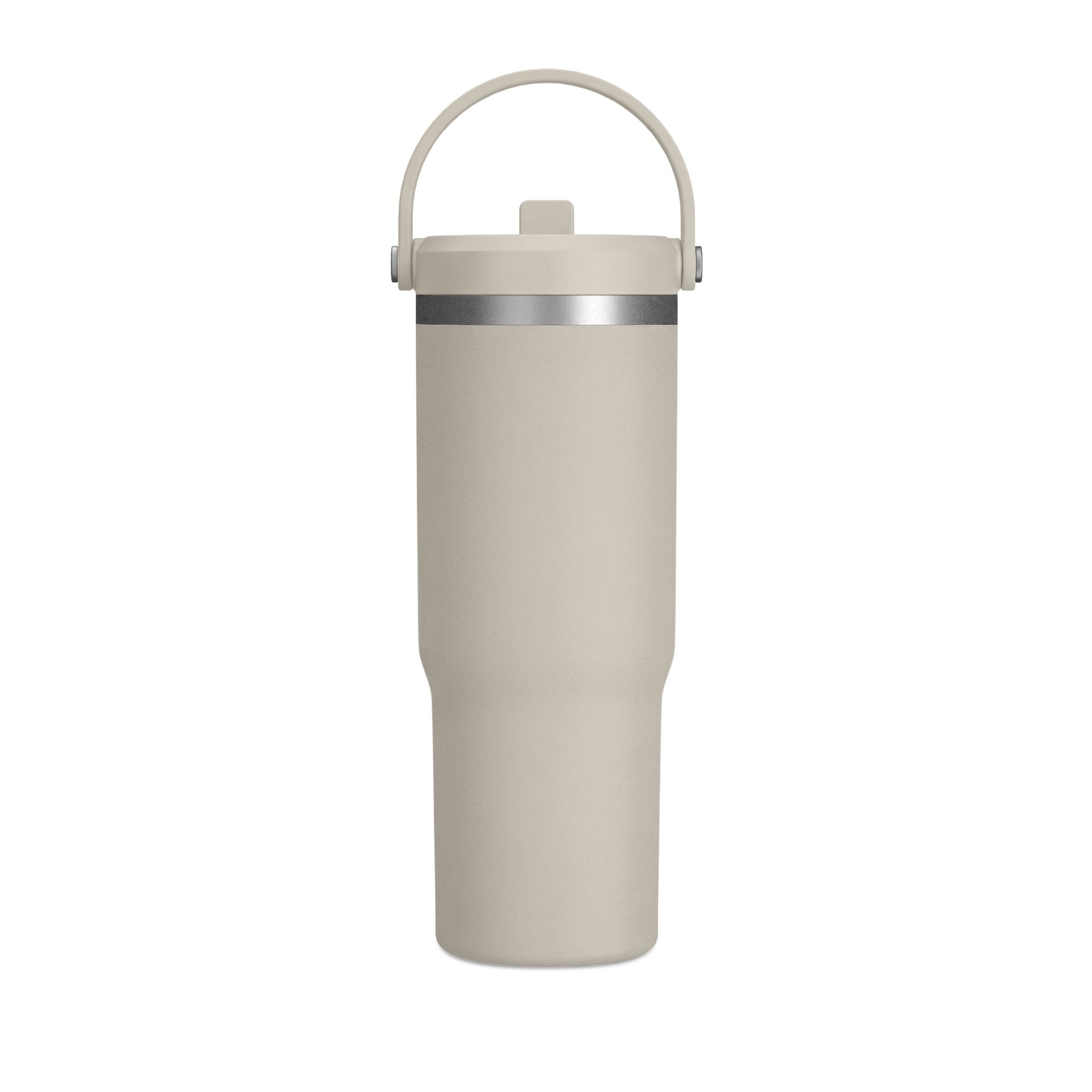 Nomad 32oz Insulated Tumbler — Travel Water Bottle with Handle (Minimalist Beige)