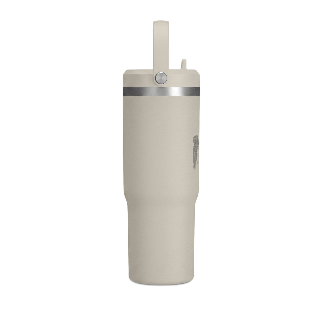 Nomad 32oz Insulated Tumbler — Travel Water Bottle with Handle (Minimalist Beige)
