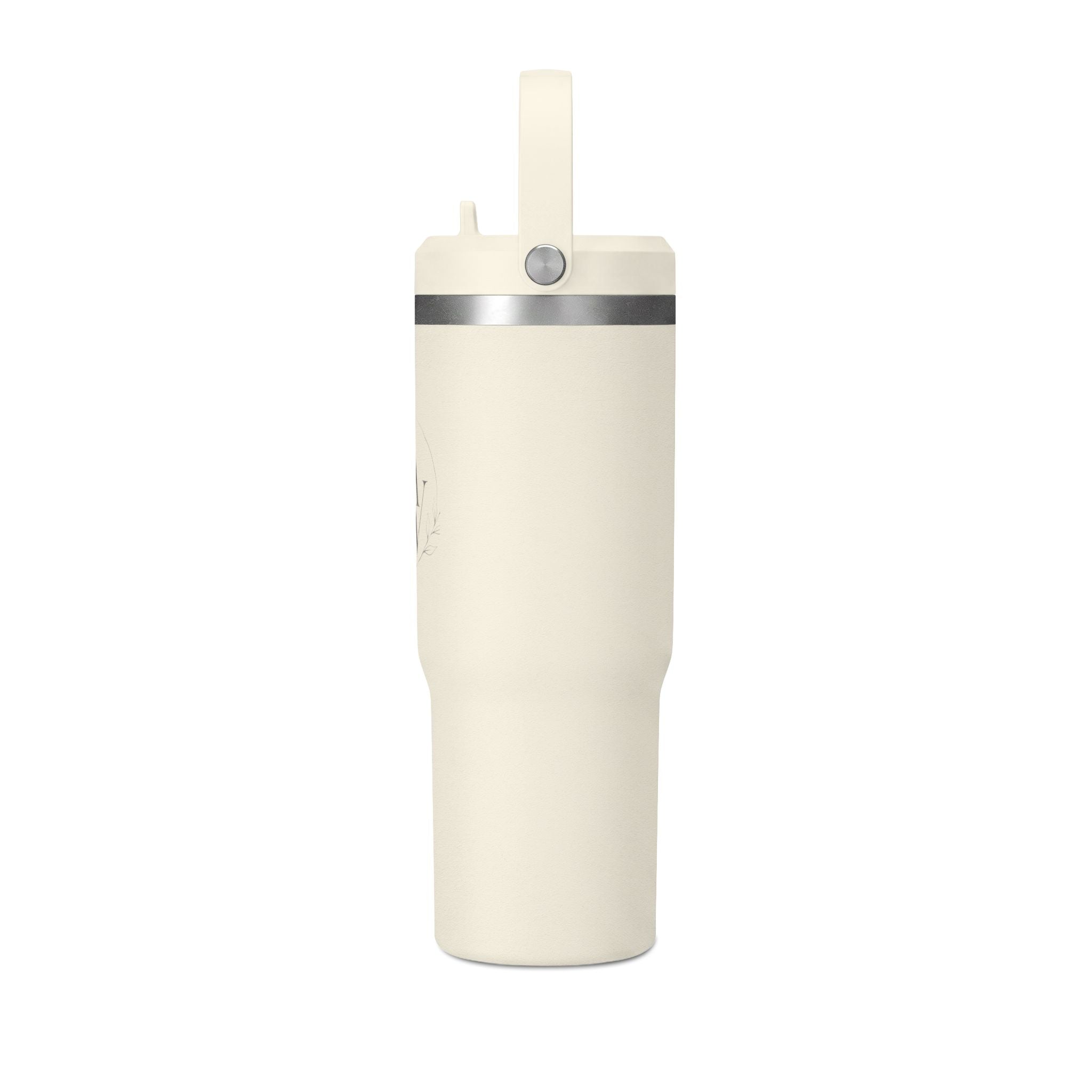 Nomad 32oz Insulated Tumbler — Travel Water Bottle with Handle (Minimalist Beige)