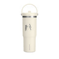 Nomad 32oz Insulated Tumbler — Travel Water Bottle with Handle (Minimalist Beige)