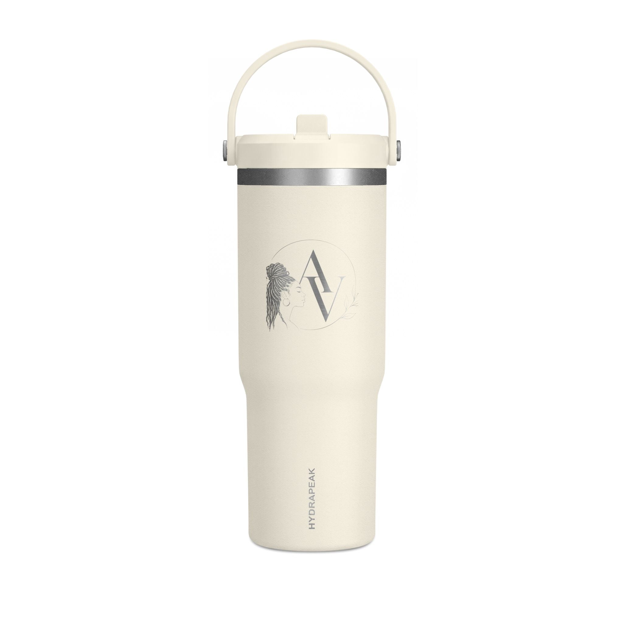 Nomad 32oz Insulated Tumbler — Travel Water Bottle with Handle (Minimalist Beige)